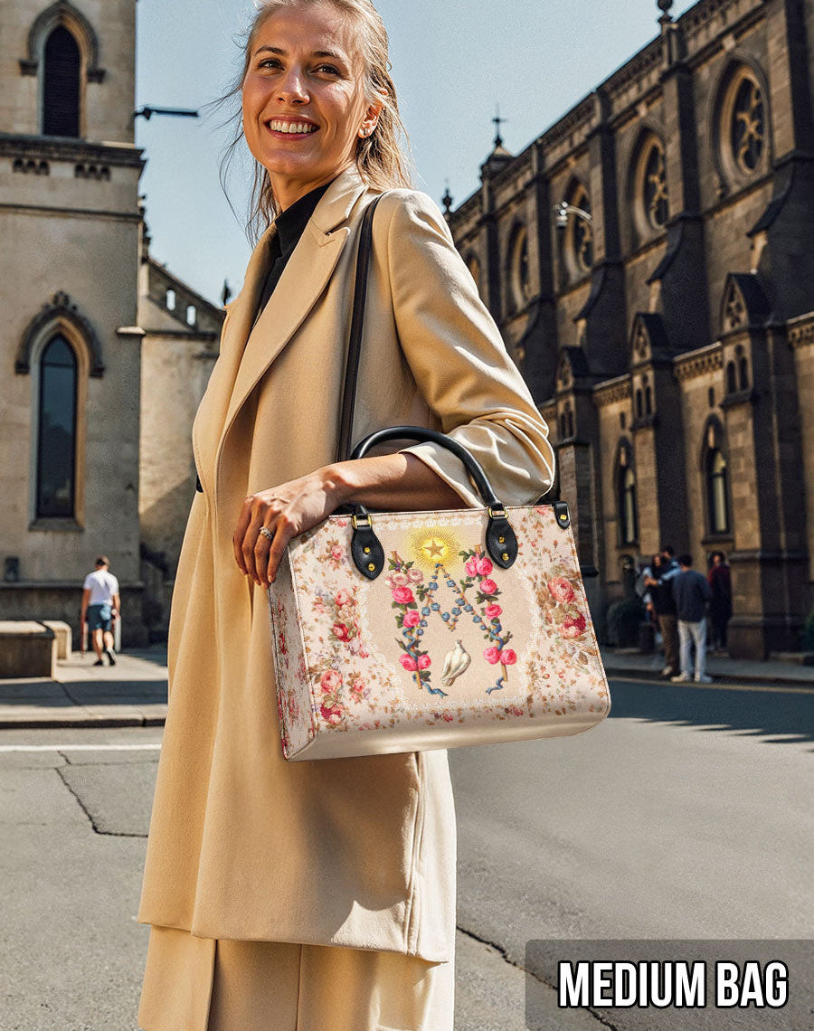 Roses of the Rosary Leather Bag