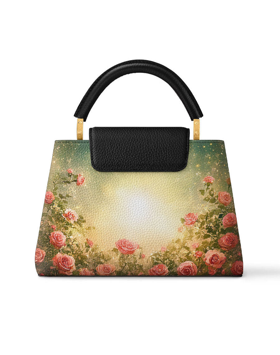 Roses of Guadalupe Leather Satchel Bag