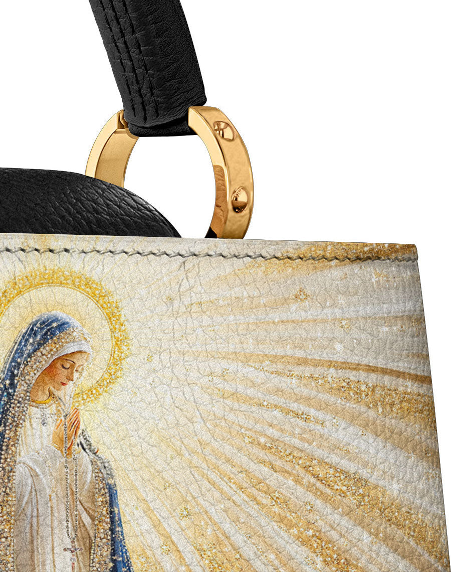 Our Lady’s Eternal Glow Leather Satchel Bag