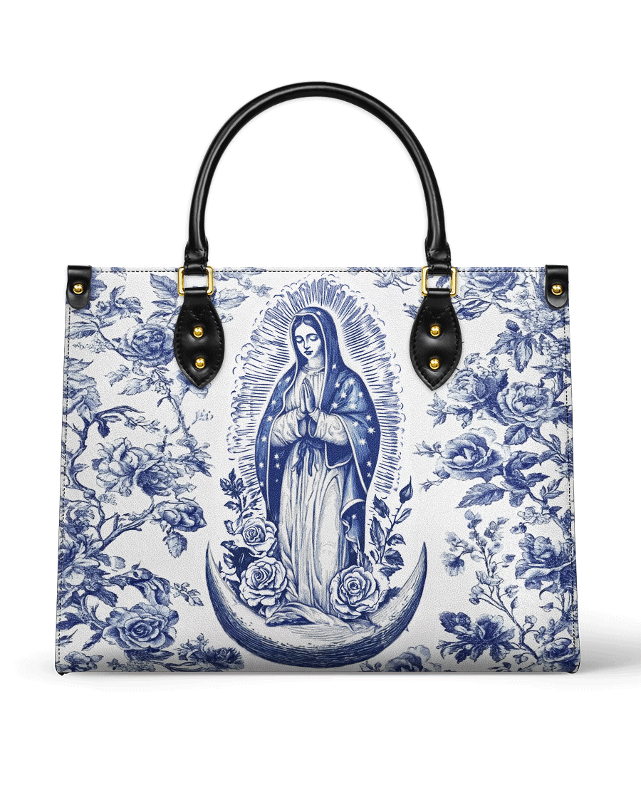 Sacred Serenity Virgin Mary Leather Bag