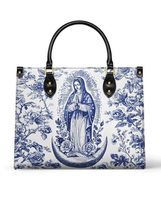 Sacred Serenity Virgin Mary Leather Bag
