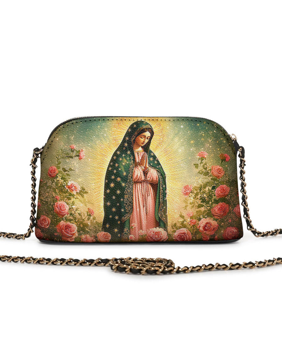 Roses of Guadalupe Leather Crossbody Bag
