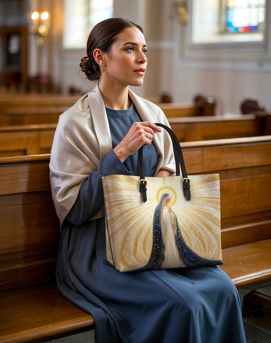 Our Lady’s Eternal Glow Leather Tote Bag