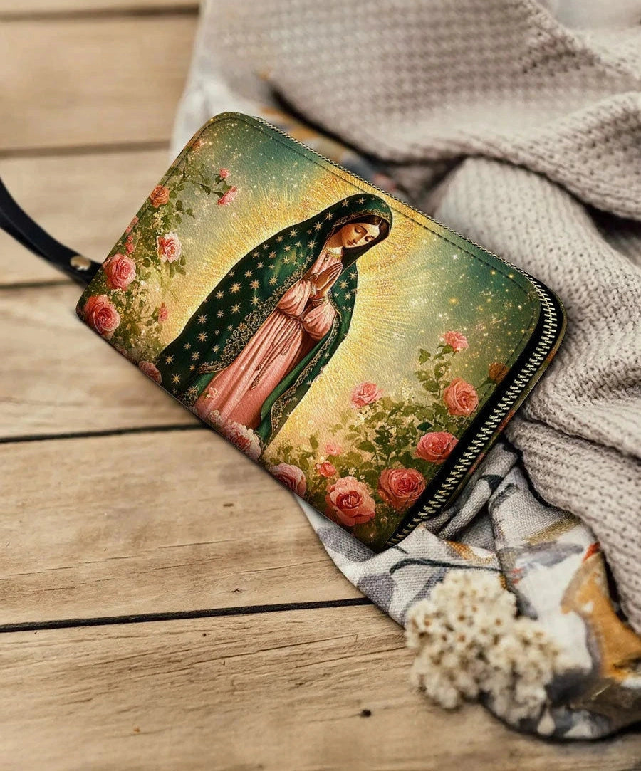 Roses of Guadalupe Leather Wallet Purse