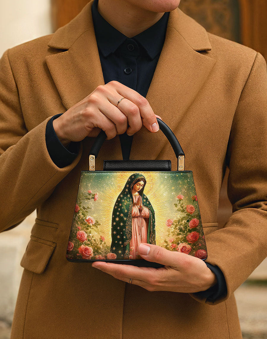 Roses of Guadalupe Leather Satchel Bag