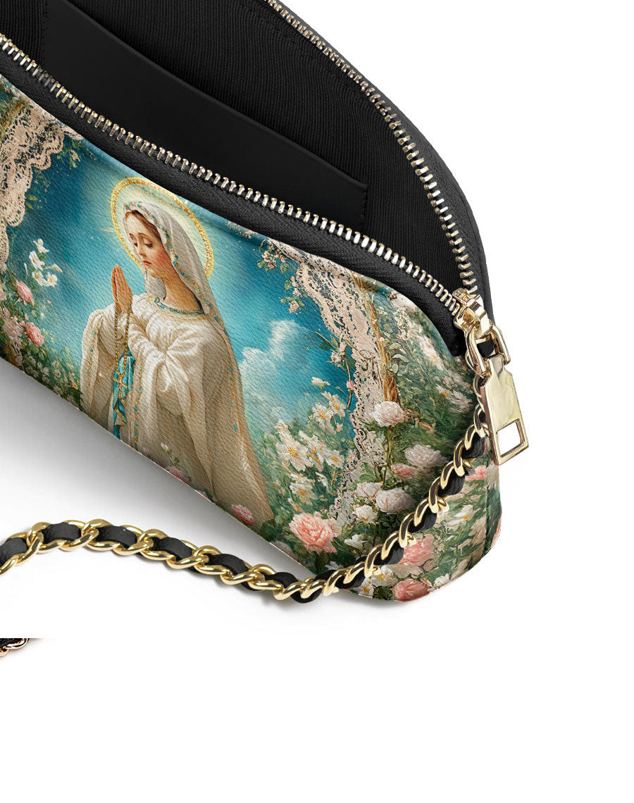 Lady Of Lourdes Leather Crossbody Bag