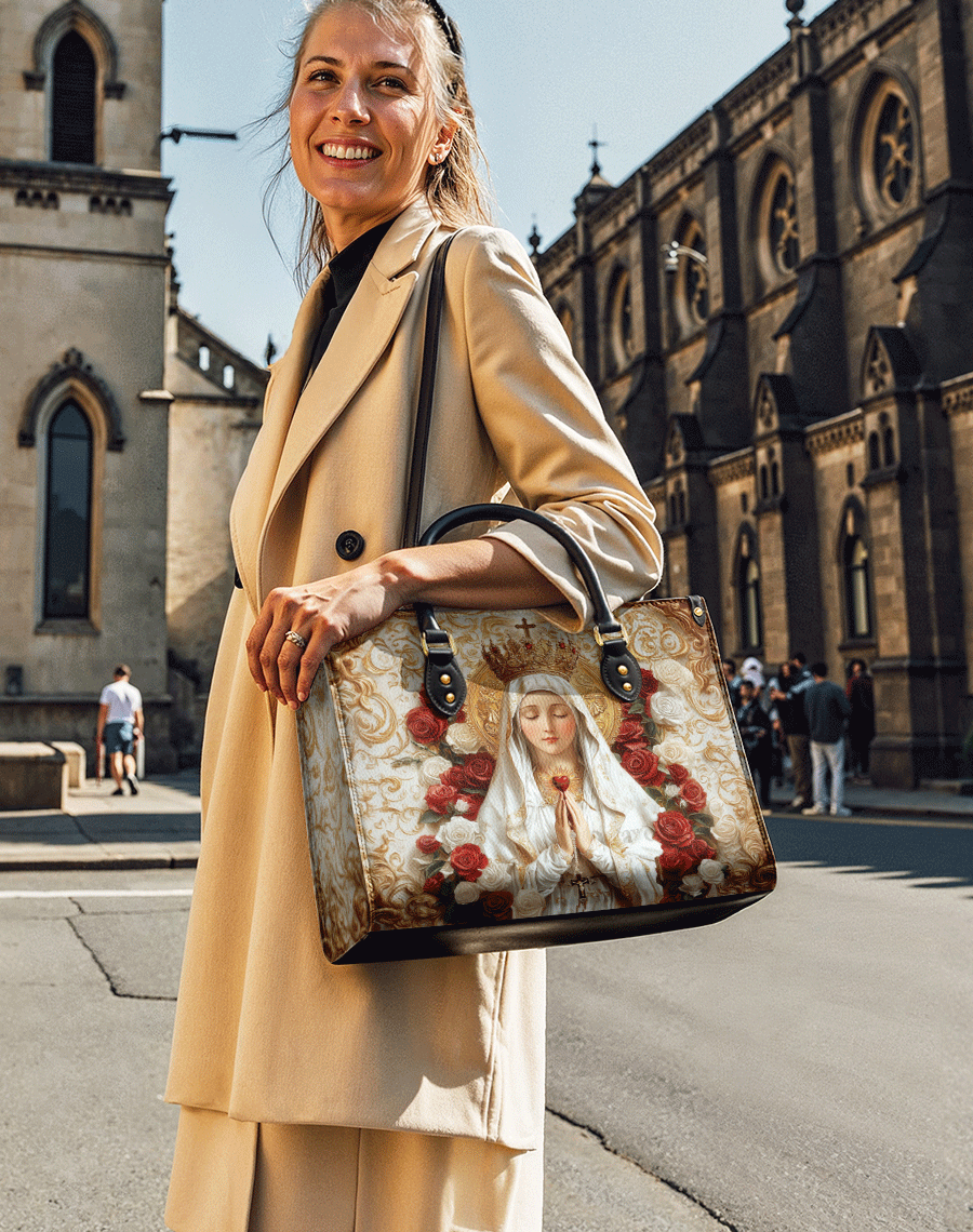 Lady of Fatima Elegance Leather Bag