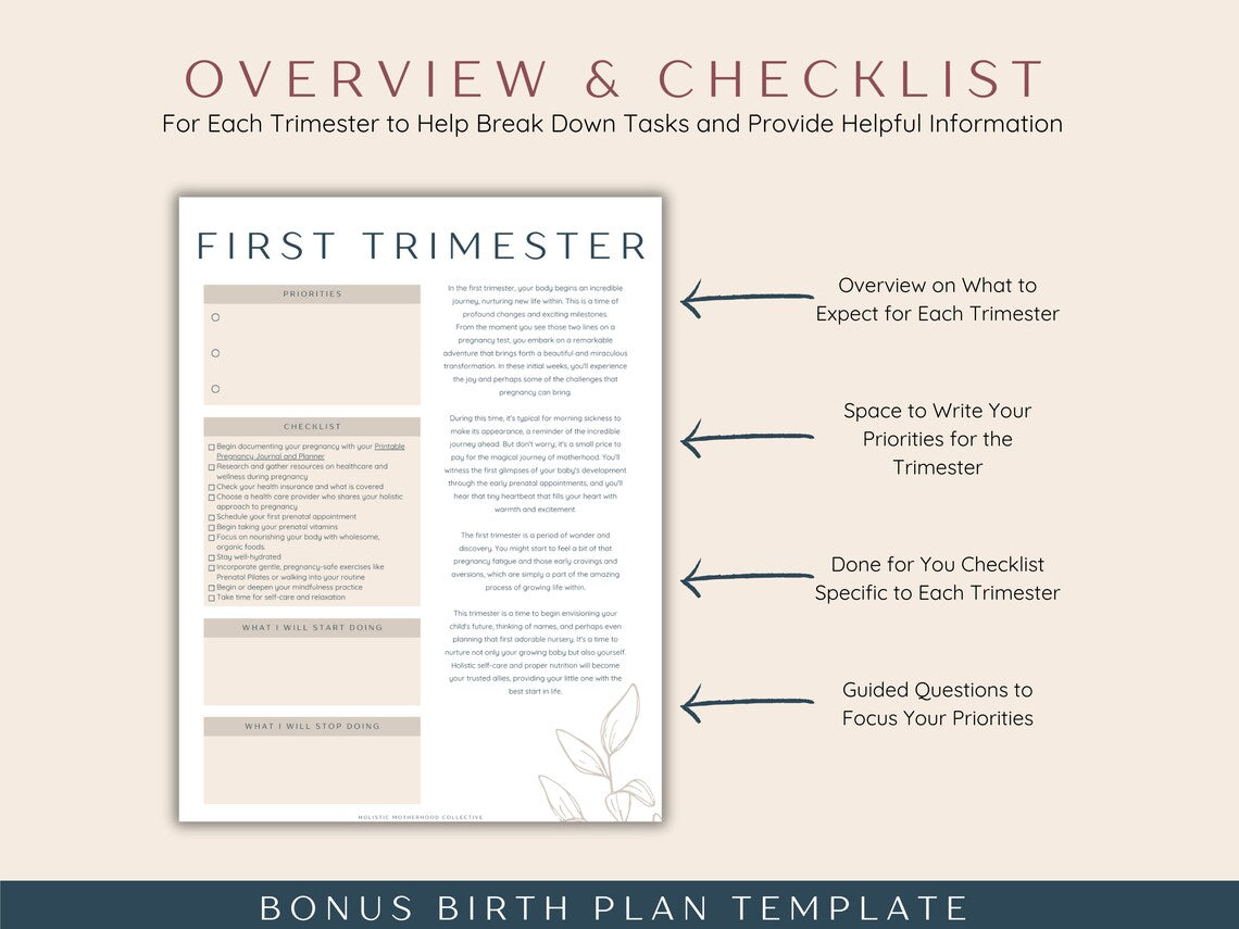 Pregnancy Checklist Bundle