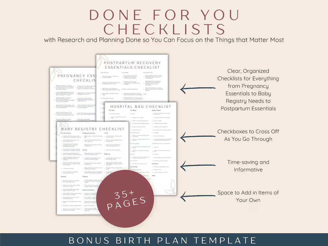Pregnancy Checklist Bundle