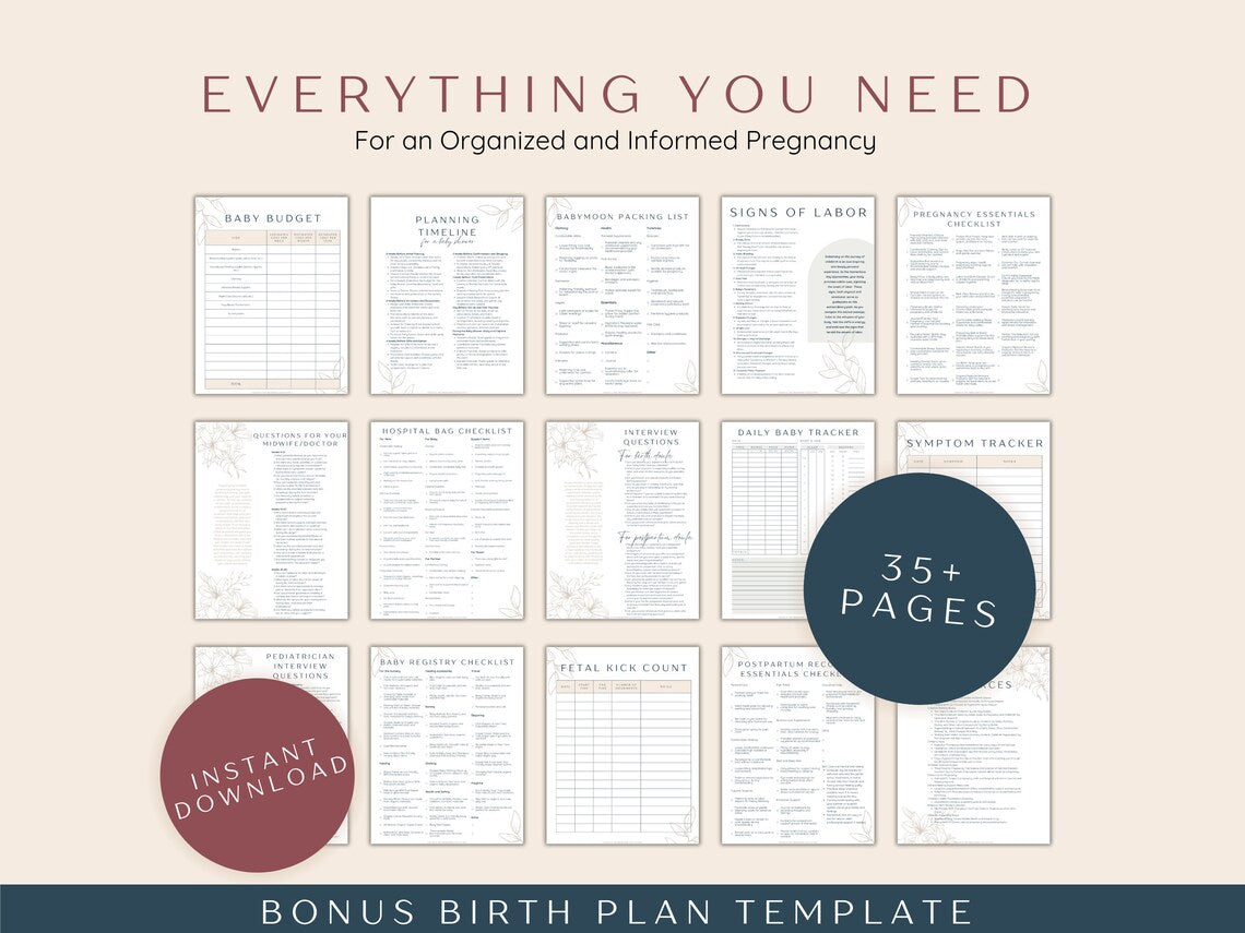 Pregnancy Checklist Bundle