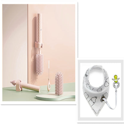 Electric Silicone Bottle Brush 360 Degree Rotating Baby Pacifier Cup Pacifier Cleaning Brush Set