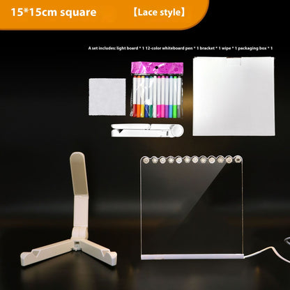 Handwritten Message Board Acrylic Night Light