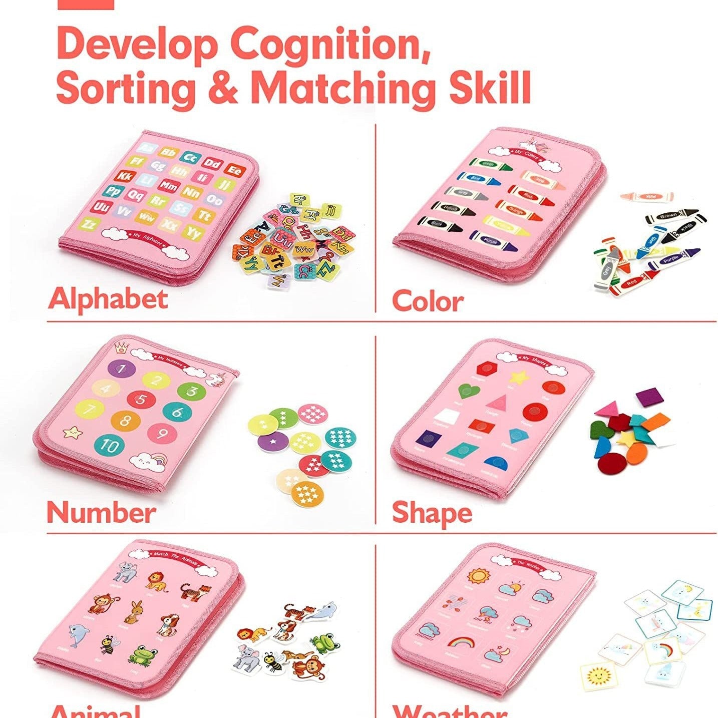 Felt Learning Board Baby Early Education Puzzle Busy Board