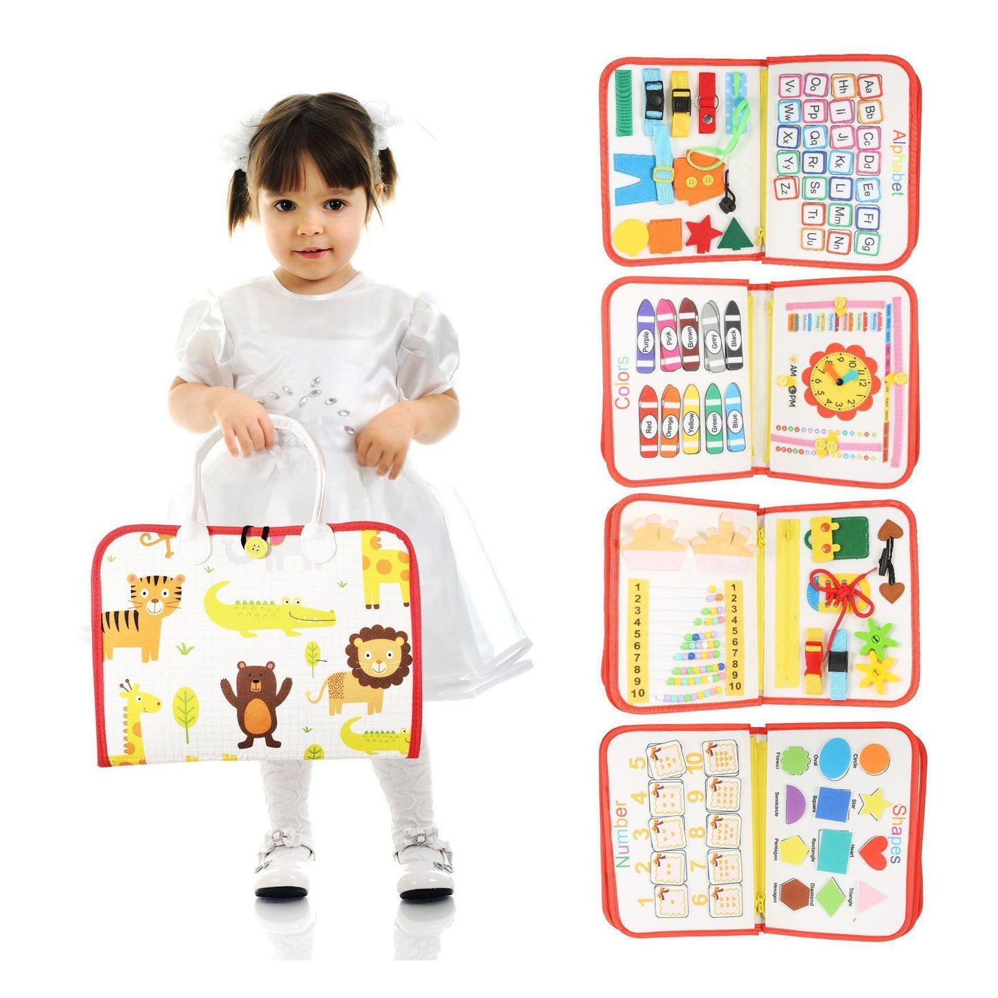 Felt Learning Board Baby Early Education Puzzle Busy Board