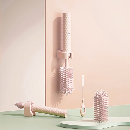 Electric Silicone Bottle Brush 360 Degree Rotating Baby Pacifier Cup Pacifier Cleaning Brush Set