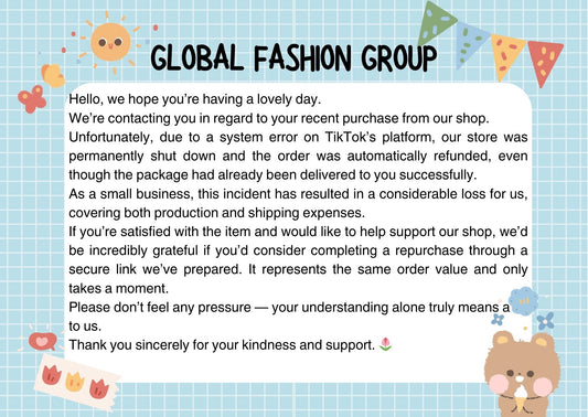 Payment for Delivered Item - GLOBAL FASHION GROUP