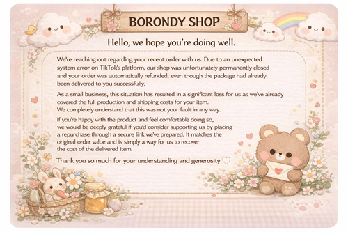 Payment for Delivered Item - BORONDY SHOP