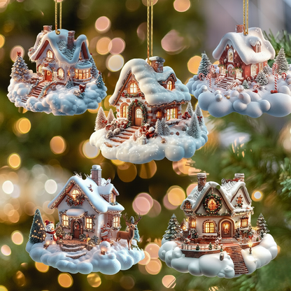 Christmas Snow House 2D Acrylic Decoration