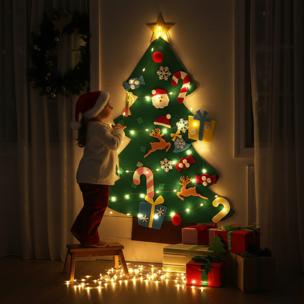 LumaMom's Interactive DIY Felt Christmas Tree for Kids