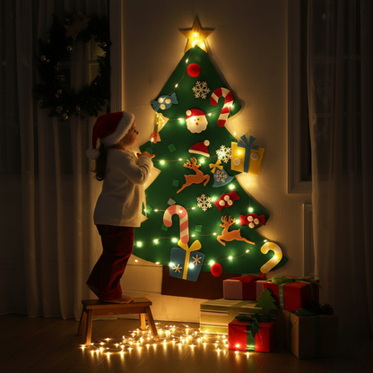 LumaMom's Interactive DIY Felt Christmas Tree for Kids