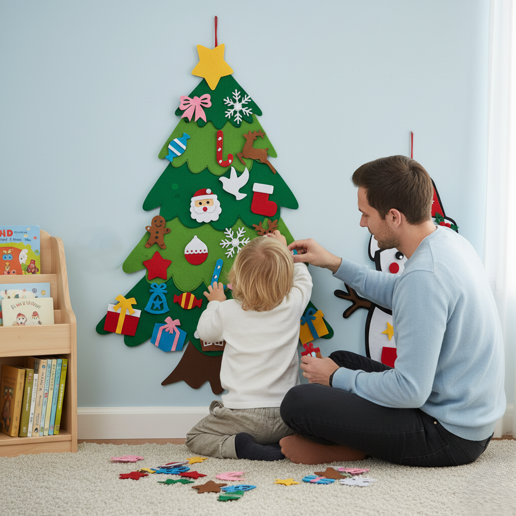 LumaMom's Interactive DIY Felt Christmas Tree for Kids