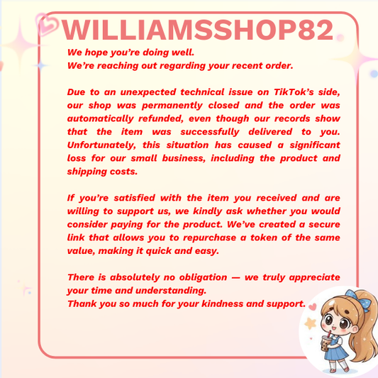 Payment for Delivered Item - WILLIAMSshop82