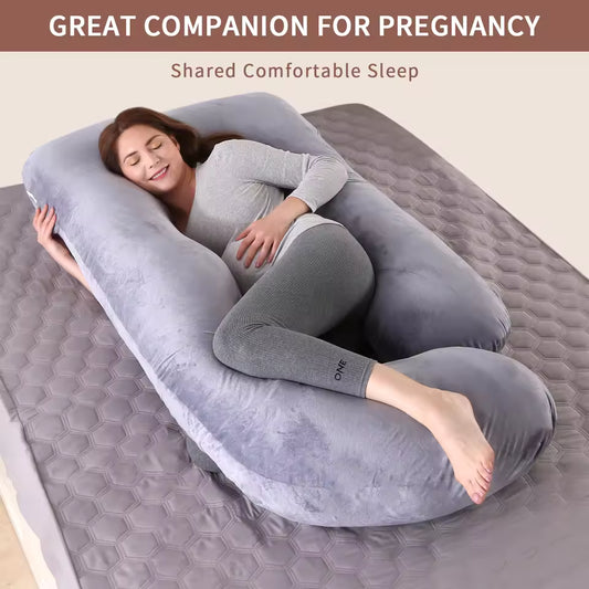 Pregnancy Pillows for Sleeping, U Shaped Full Body Maternity Pillow with Removable Cover