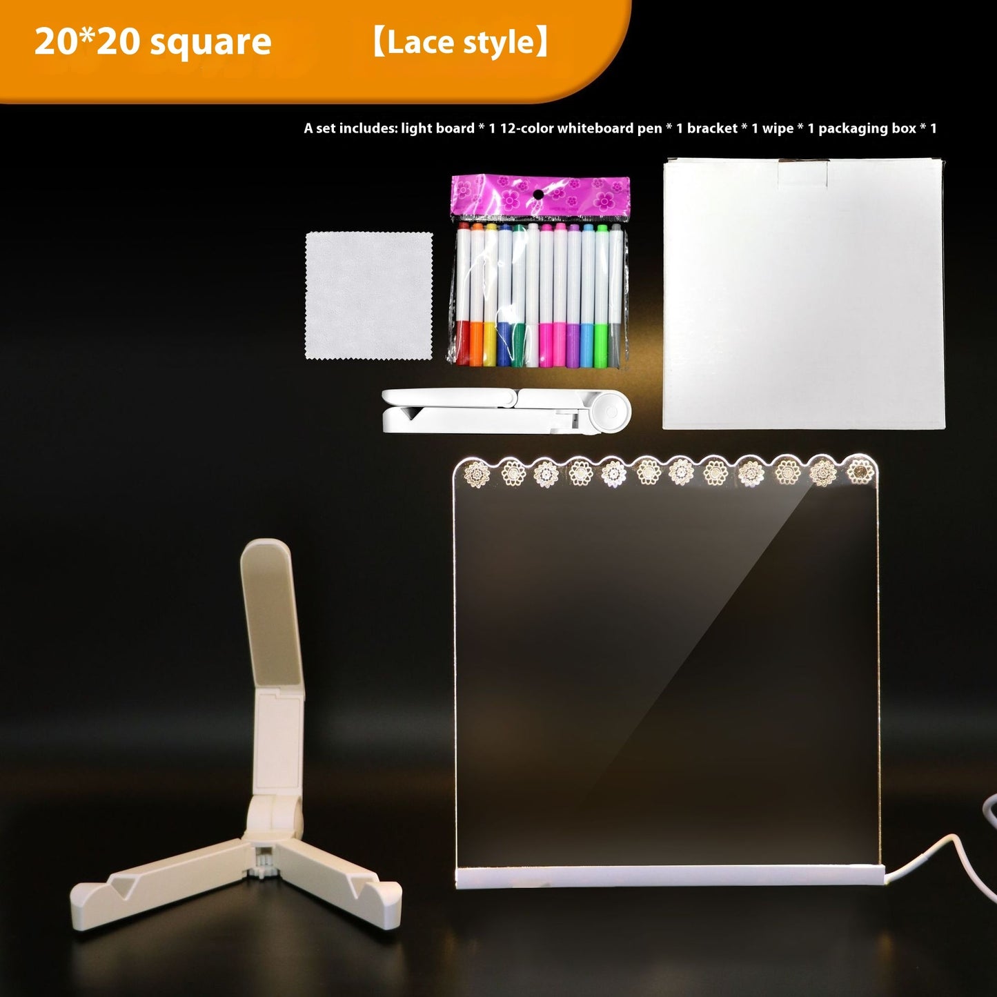 Handwritten Message Board Acrylic Night Light