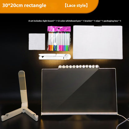 Handwritten Message Board Acrylic Night Light