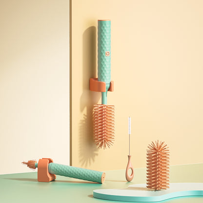 Electric Silicone Bottle Brush 360 Degree Rotating Baby Pacifier Cup Pacifier Cleaning Brush Set