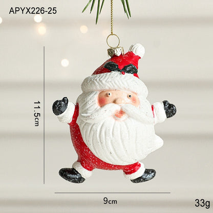 Christmas Tree Decorations Painted Plastic Christmas Pendant