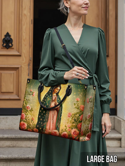Lumamom  Roses of Guadalupe Leather Bag