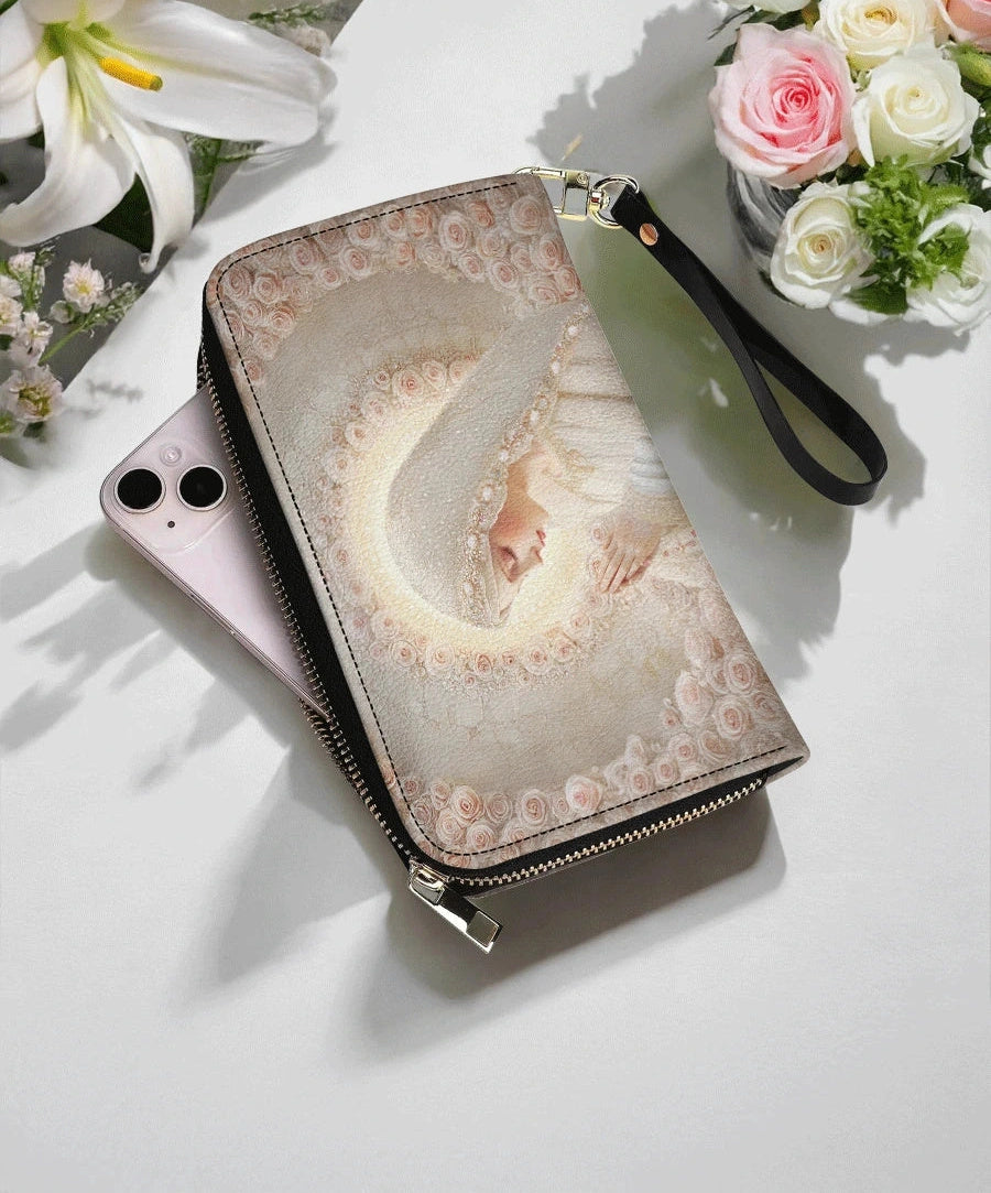  Rose Halo Devotion - Leather Wallet Purse