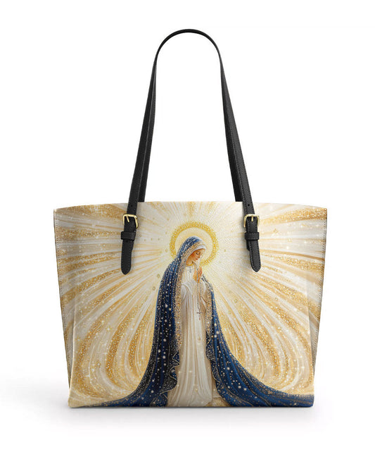  Our Lady’s Eternal Glow Leather Tote Bag