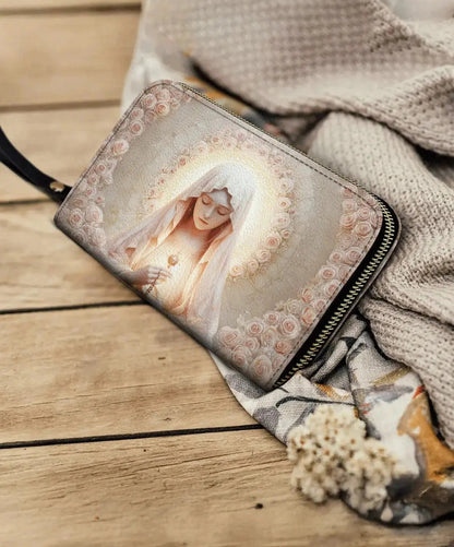  Eucharistic Grace  - Leather Wallet Purse