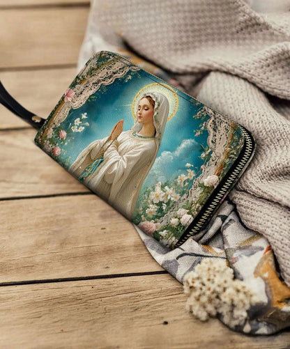  Lady Of Lourdes Leather Wallet Purse
