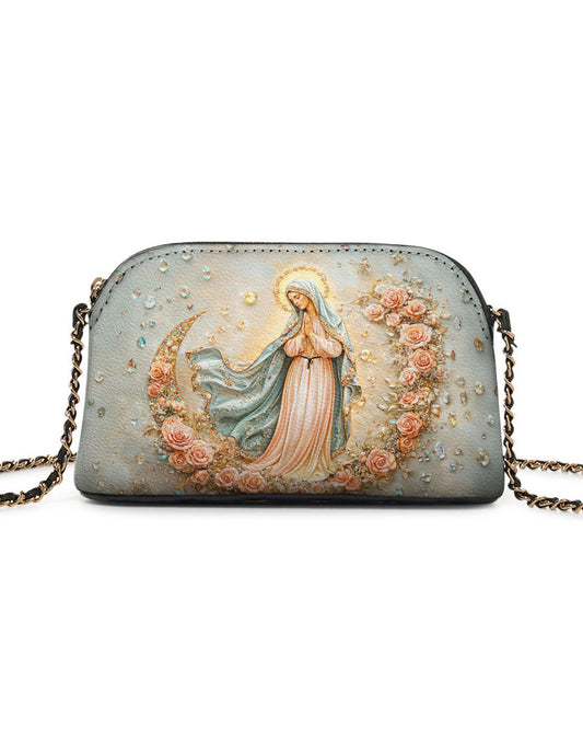  The Crescent of Serenity Leather Crossbody Bag