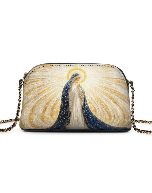 Our Lady’s Eternal Glow Leather Crossbody Bag
