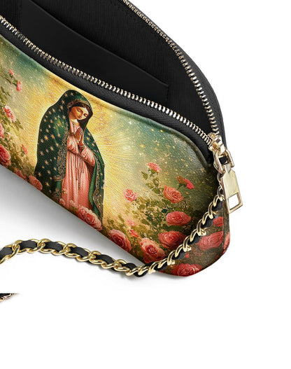  Roses of Guadalupe Leather Crossbody Bag