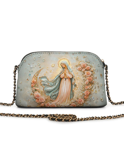  The Crescent of Serenity Leather Crossbody Bag