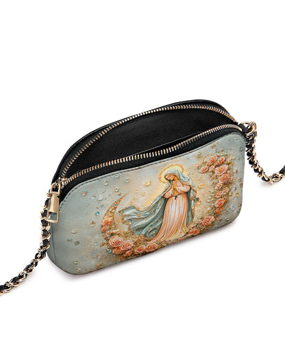  The Crescent of Serenity Leather Crossbody Bag