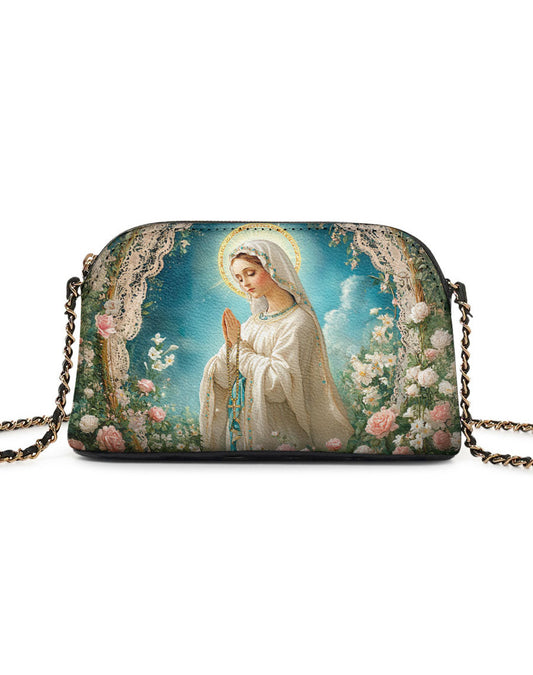  Lady Of Lourdes Leather Crossbody Bag