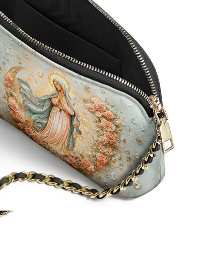  The Crescent of Serenity Leather Crossbody Bag