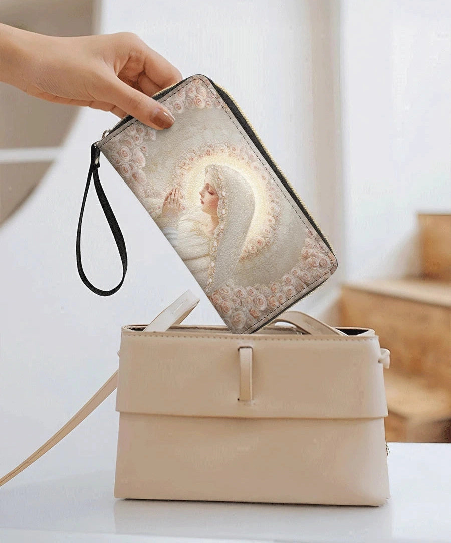  Rose Halo Devotion - Leather Wallet Purse