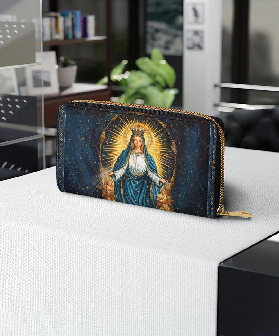  Celestial Devotion Leather Wallet Purse
