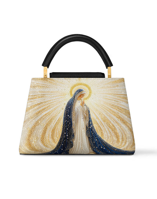  Our Lady’s Eternal Glow Leather Satchel Bag