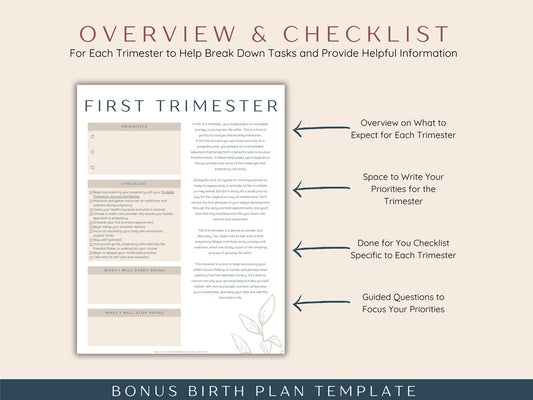 Pregnancy Checklist Bundle
